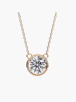 Valanova - Hallmarked 14K Rose Gold Certified Lab Grown Diamond 1.50Cts Necklace