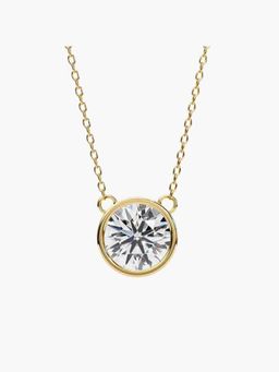 Valanova - Hallmarked 14K Yellow Gold Certified Lab Grown Diamond 1.50Cts Necklace