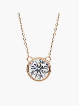 Valanova - Hallmarked 14K Rose Gold Certified Lab Grown Diamond 2.00Cts Necklace
