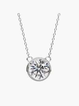 Valanova - Hallmarked 14K White Gold Certified Lab Grown Diamond 2.00Cts Necklace