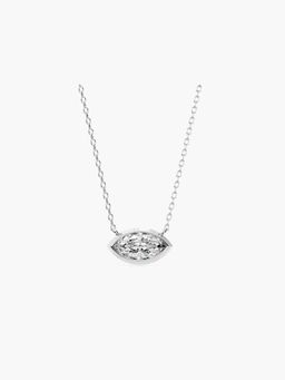 Valanova - Hallmarked 14K White Gold Certified Lab Grown Diamond 0.50Cts Necklace