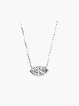 Valanova - Hallmarked 14K White Gold Certified Lab Grown Diamond 0.75Cts Necklace