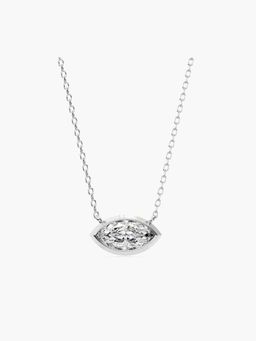 Valanova - Hallmarked 14K White Gold Certified Lab Grown Diamond 1.00Cts Necklace