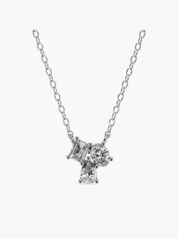 Valanova - Hallmarked 14K White Gold Certified Lab Grown Diamond 1.03Cts Necklace