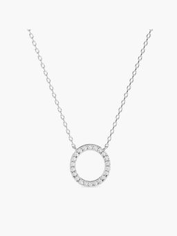 Valanova - Hallmarked 14K White Gold Certified Lab Grown Diamond 0.42Cts Necklace