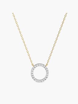 Valanova - Hallmarked 14K Yellow Gold Certified Lab Grown Diamond 0.42Cts Necklace
