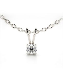 Valanova - Hallmarked 14K White Gold and Certified Lab Grown Diamond 0.25Cts Pendant