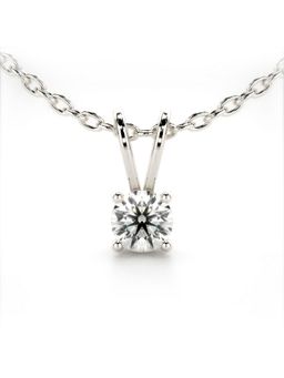 Valanova - Hallmarked 14K White Gold and Certified Lab Grown Diamond 0.50Cts Pendant