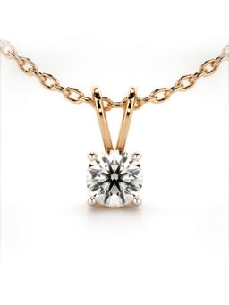Valanova - Hallmarked 18K Rose Gold and Certified Lab Grown Diamond 0.75Cts Pendant
