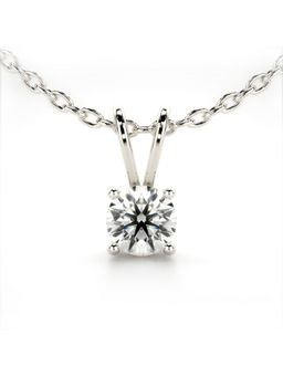 Valanova - Hallmarked 18K White Gold and Certified Lab Grown Diamond 0.75Cts Pendant