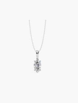 Valanova - Hallmarked 18K White Gold and Certified Lab Grown Diamond 0.75Cts Pendant
