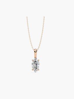 Valanova - Hallmarked 18K Rose Gold and Certified Lab Grown Diamond 1.00Cts Pendant
