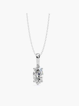 Valanova - Hallmarked 14K White Gold and Certified Lab Grown Diamond 2.00Cts Pendant