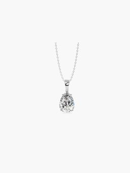 Valanova - Hallmarked 18K White Gold and Certified Lab Grown Diamond 0.50Cts Pendant