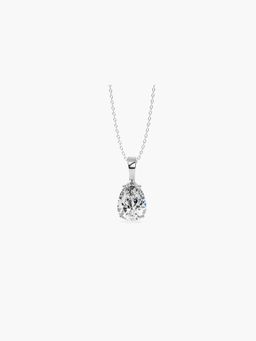 Valanova - Hallmarked 18K White Gold and Certified Lab Grown Diamond 0.75Cts Pendant