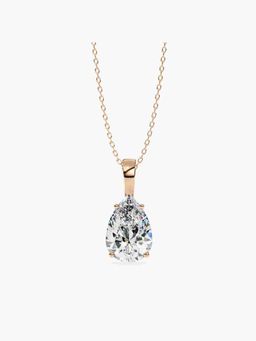 Valanova - Hallmarked 18K Rose Gold and Certified Lab Grown Diamond 2.00Cts Pendant