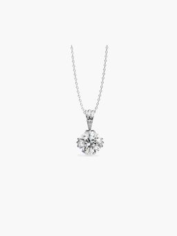 Valanova - Hallmarked 18K White Gold and Certified Lab Grown Diamond 0.75Cts Pendant