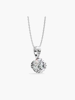 Valanova - Hallmarked 18K White Gold and Certified Lab Grown Diamond 1.00Cts Pendant