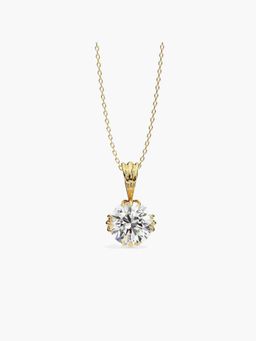 Valanova - Hallmarked 18K Yellow Gold and Certified Lab Grown Diamond 1.50Cts Pendant