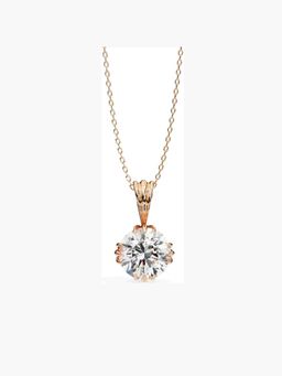 Valanova - Hallmarked 14K Rose Gold and Certified Lab Grown Diamond 2.00Cts Pendant