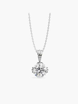 Valanova - Hallmarked 14K White Gold and Certified Lab Grown Diamond 2.00Cts Pendant
