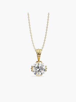 Valanova - Hallmarked 14K Yellow Gold and Certified Lab Grown Diamond 2.00Cts Pendant