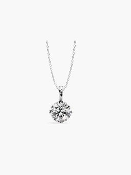 Valanova - Hallmarked 18K White Gold and Certified Lab Grown Diamond 0.50Cts Pendant