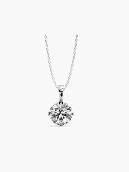 Valanova - Hallmarked 18K White Gold and Certified Lab Grown Diamond 0.75Cts Pendant