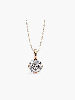 Valanova - Hallmarked 14K Rose Gold and Certified Lab Grown Diamond 0.75Cts Pendant