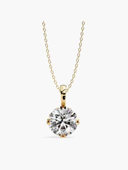 Valanova - Hallmarked 18K Yellow Gold and Certified Lab Grown Diamond 1.50Cts Pendant