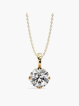 Valanova - Hallmarked 18K Yellow Gold and Certified Lab Grown Diamond 2.00Cts Pendant
