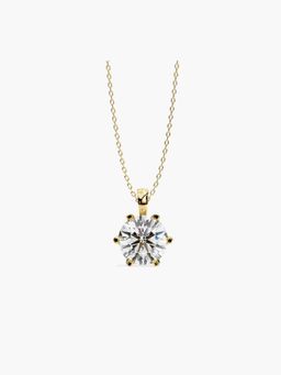 Valanova - Hallmarked 14K Yellow Gold and Certified Lab Grown Diamond 1.00Cts Pendant