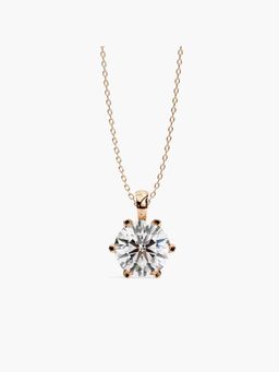 Valanova - Hallmarked 14K Rose Gold and Certified Lab Grown Diamond 1.50Cts Pendant