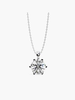 Valanova - Hallmarked 14K White Gold and Certified Lab Grown Diamond 1.50Cts Pendant