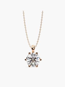 Valanova - Hallmarked 14K Rose Gold and Certified Lab Grown Diamond 2.00Cts Pendant
