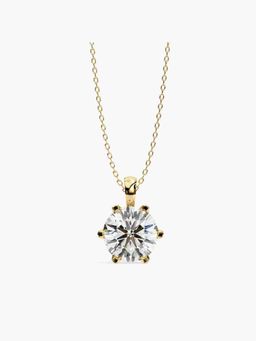 Valanova - Hallmarked 14K Yellow Gold and Certified Lab Grown Diamond 2.00Cts Pendant