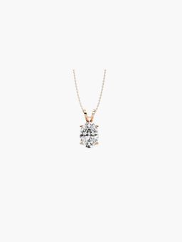 Valanova - Hallmarked 14K Rose Gold and Certified Lab Grown Diamond 0.25Cts Pendant