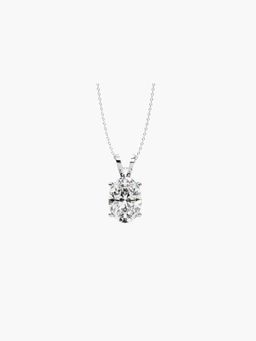 Valanova - Hallmarked 18K White Gold and Certified Lab Grown Diamond 0.50Cts Pendant