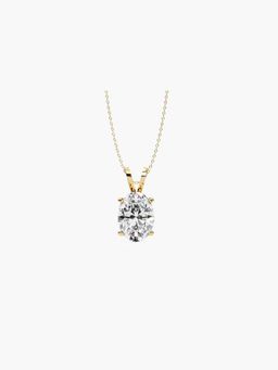 Valanova - Hallmarked 18K Yellow Gold and Certified Lab Grown Diamond 0.50Cts Pendant