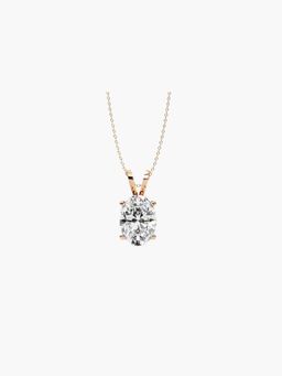 Valanova - Hallmarked 14K Rose Gold and Certified Lab Grown Diamond 0.50Cts Pendant