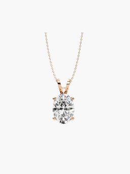 Valanova - Hallmarked 14K Rose Gold and Certified Lab Grown Diamond 1.00Cts Pendant