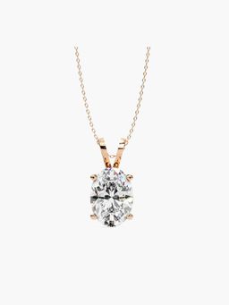 Valanova - Hallmarked 18K Rose Gold and Certified Lab Grown Diamond 1.50Cts Pendant