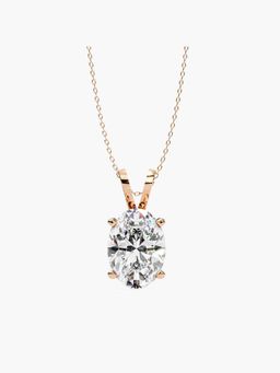 Valanova - Hallmarked 14K Rose Gold and Certified Lab Grown Diamond 2.00Cts Pendant