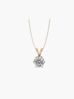 Valanova - Hallmarked 14K Rose Gold and Certified Lab Grown Diamond 0.75Cts Pendant