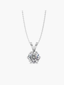 Valanova - Hallmarked 18K White Gold and Certified Lab Grown Diamond 1.50Cts Pendant