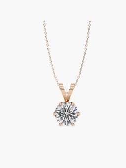 Valanova - Hallmarked 14K Rose Gold and Certified Lab Grown Diamond 1.50Cts Pendant