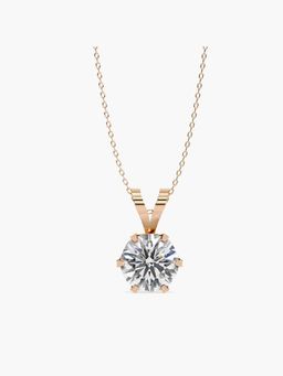 Valanova - Hallmarked 14K Rose Gold and Certified Lab Grown Diamond 2.00Cts Pendant