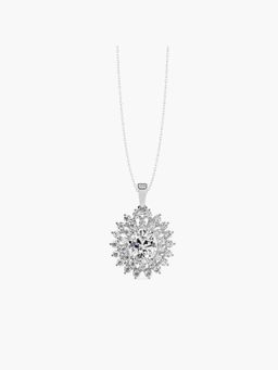 Valanova - Hallmarked 18K White Gold and Certified Lab Grown Diamond 3.06Cts Pendant