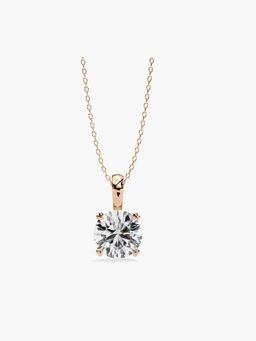 Valanova - Hallmarked 18K Rose Gold and Certified Lab Grown Diamond 1.00Cts Pendant