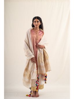 PRIYANKA RAAJIV - Off White Jhankaar Dupatta